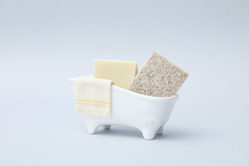 Soap - spa, beauty procedures and skin care concept