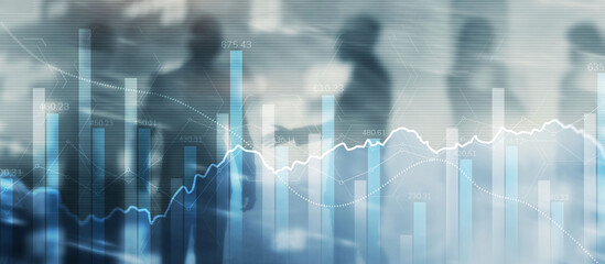 Financial data on a monitor as Finance data concept. Analytics concept