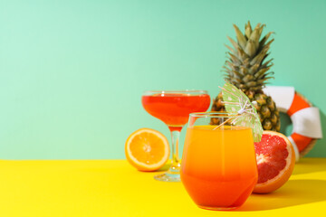 Drinks, fresh summer drink for refreshing, summer vibes concept