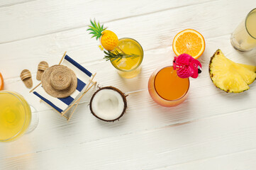 Drinks, fresh summer drink for refreshing, summer vibes concept