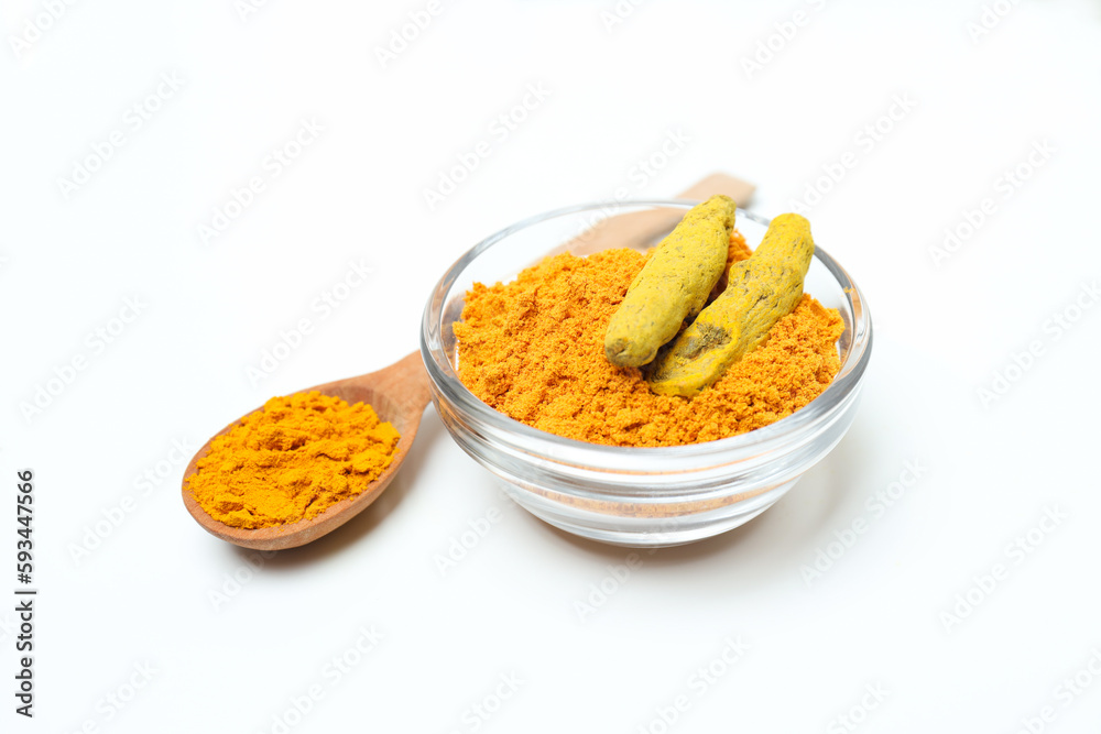 Sticker fragrant seasoning - turmeric, one of the main ingredients in indian curry