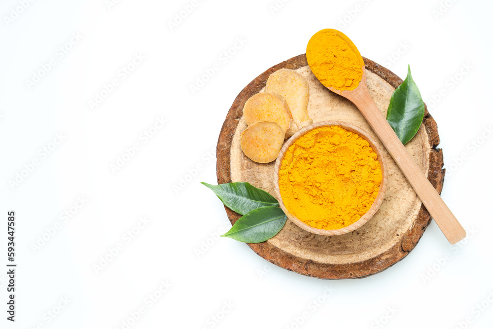 Wall mural Fragrant seasoning - turmeric, one of the main ingredients in Indian curry - Wall murals