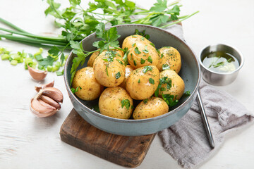 Boiled new potatoes.