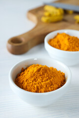 Fragrant seasoning - turmeric, one of the main ingredients in Indian curry