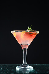 Grapefruit cocktail, alcohol or non alcoholic drink for party