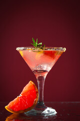 Grapefruit cocktail, alcohol or non alcoholic drink for party