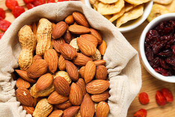 Tasty food concept - delicious dried fruits, tasty dried food