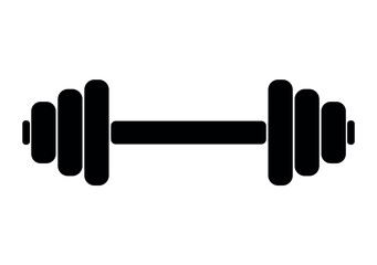 dumbbell symbol for training on a white background athletics bodybuilding emblem