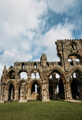 Whitby Abbey ruins UK in Scarborough Borough Concil of England North Yorkshire