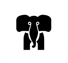 elephant minimalist icon vector design, symbol for elephant animal logo