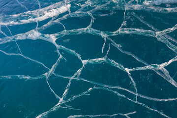 Ice of Lake Baikal