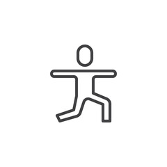 Physical exercise line icon