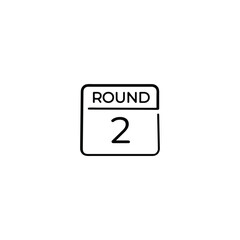Boxing Round Line Style Icon Design