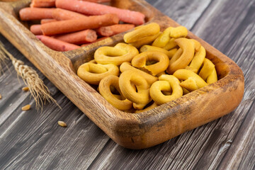 Bread sticks and cookies