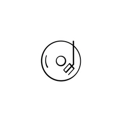 DJ CD Line Style Icon Design