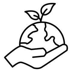 Illustration of Save the Earth design Icon