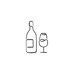 Wine Line Style Icon Design