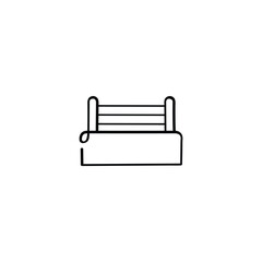 Boxing Ring Line Style Icon Design