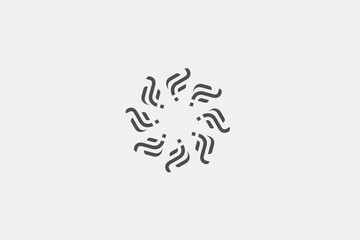 Illustration vector graphic of cool round abstract. Good for logo