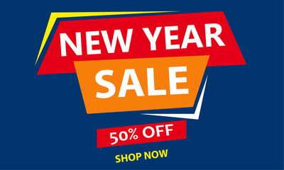 Fototapeta premium Happy New Year Sale Banner