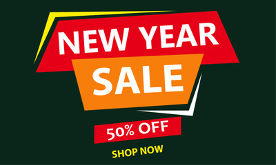 Fototapeta premium Happy New Year Sale Banner