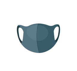 Concept Medical mask. In this illustration, a medical mask is depicted in a cartoon-style design, with a flat vector concept. Vector illustration.