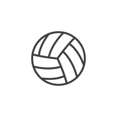 Volleyball ball line icon