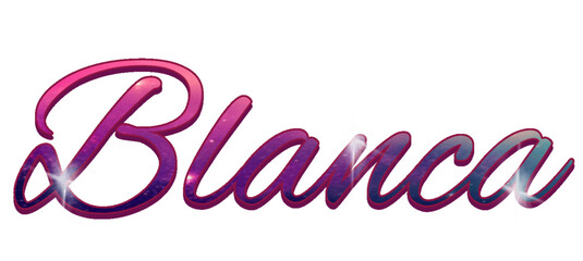 Blanca - multicolor - female name - sparkles - ideal for websites, emails, presentations, greetings, banners, cards, books, t-shirt, sweatshirt, prints

 - obrazy, fototapety, plakaty