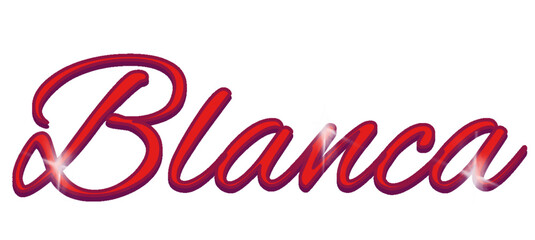 Blanca - red color - female name - sparkles - ideal for websites, emails, presentations, greetings, banners, cards, books, t-shirt, sweatshirt, prints


 - obrazy, fototapety, plakaty