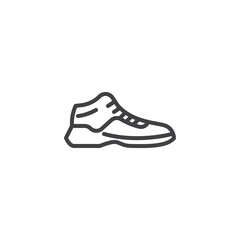 Basketball shoe line icon