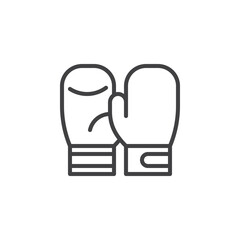 Boxing gloves line icon