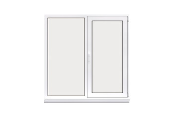 windows in the interior isolated on transparent background, 3D illustration, cg render