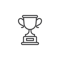 Trophy cup line icon