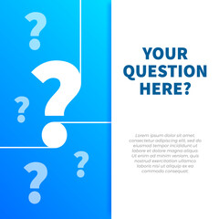 Question Mark Background Template Vector Illustration