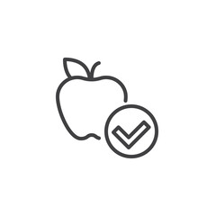 Healthy food diet line icon