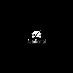 Auto Rental Logo icon isolated on dark background