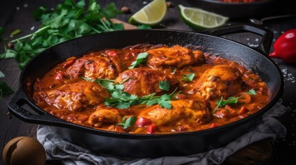 Aromatic and Delicious - Karahi Chicken - An Authentic Indian Culinary Delight Generative Ai