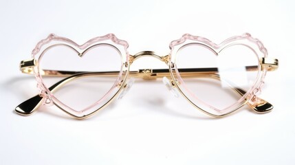 Get a Heartfelt Style with Front View of Heart-Shaped Glasses! Generative Ai 
