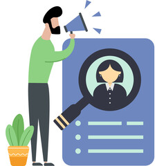 Hiring Employe Illustration