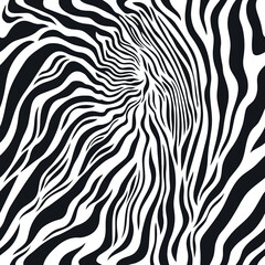 Seamless pattern, abstract  black and white texture, zebra pattern
