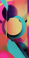 abstract shapes wallpaper. generative AI