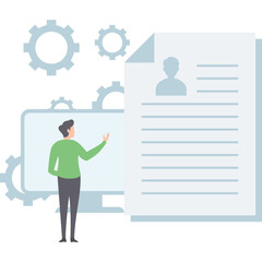 Hiring Employe Illustration