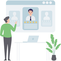 Hiring Employe Illustration