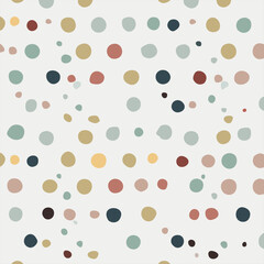 Pastel messy round and rectangular dots background. festive seamless pattern,