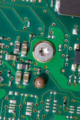Fragment układy scalonego w komputerze elektronika