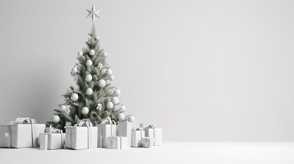 Christmas Home Background. Contemporary Interior Design. Generative AI.