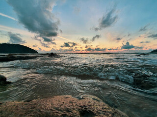 Beautiful sunrise at the beach 