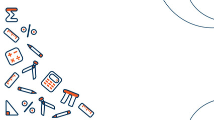 Teachers Day Vector Background Template - Mathematic Background