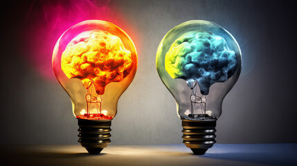 Bright idea and creative thinking 