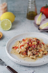 Ceviche, a fish dish of the cuisine of Peru